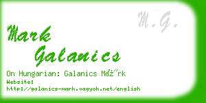 mark galanics business card